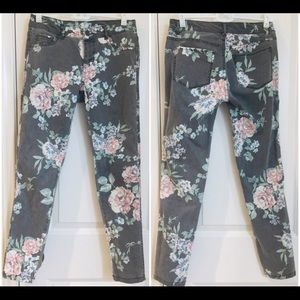 Floral jeans